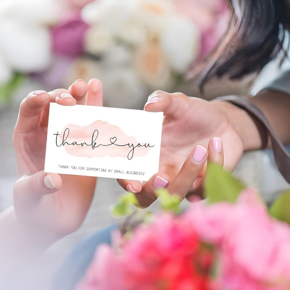 300PCS Thank You For Supporting My Business Cards, 6 Styles-2"x3.5" New in pack - Picture 4 of 7